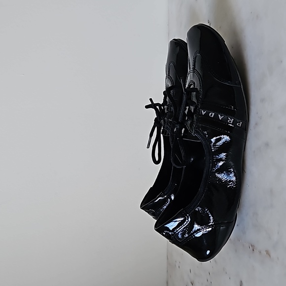 PRADA: Buffalo Dance black patent leather flats - Picture 4 of 9